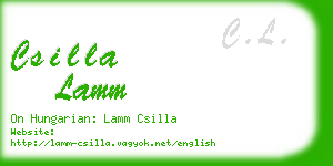 csilla lamm business card